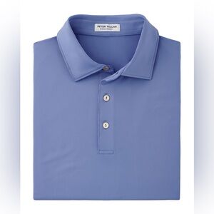Peter Millar Port Blue Solid Stretch Jersey Performance Polo MS23EK01S Golf